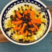moroccan chicken carrot stew in bowl