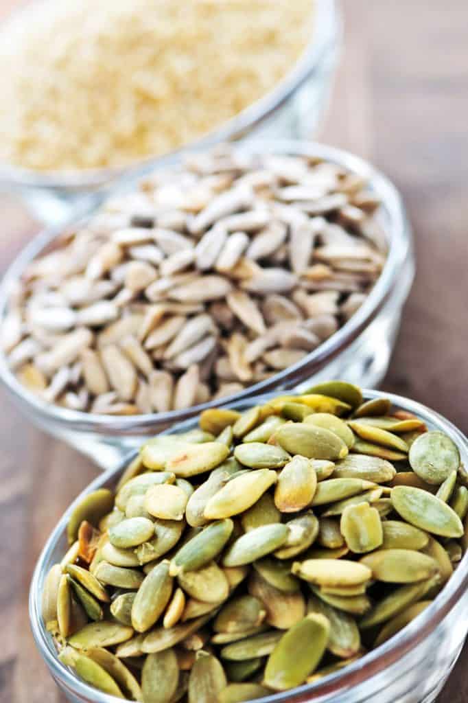 sunflower and pumpkin seeds for hormone health