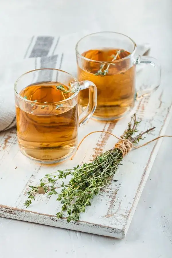 herbal tea in glasses