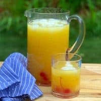 tropical mocktail with pineapple