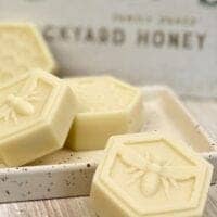 melt and pour honey soap closeup