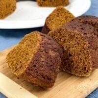 boston brown bread cut on board