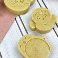 melt and pour baby soap recipe closeup monkey penguin