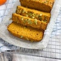 pancake mix pumpkin bread sliced