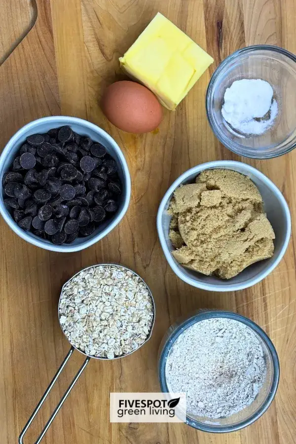 High Fiber Chocolate Chip Cookies ingredients