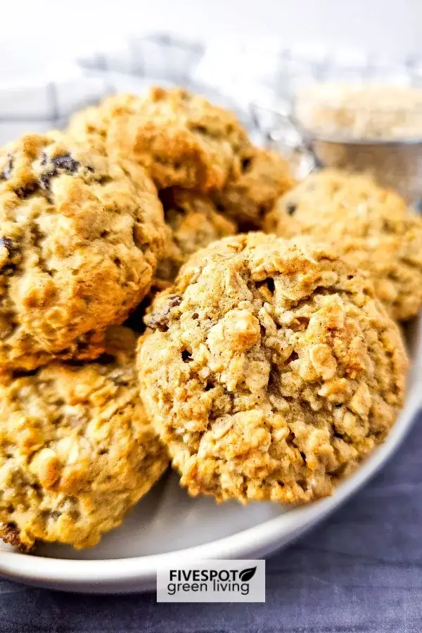 High Fiber Oatmeal Cookies with applesauce